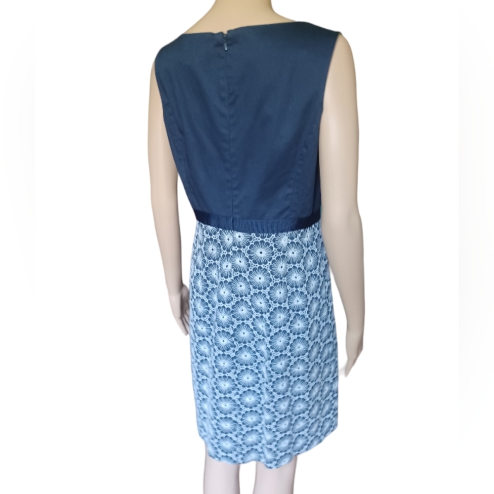 Vineyard Vines Womens Sleeveless Navy Dress Knee Length Embroidered Size 10 - Picture 3 of 11
